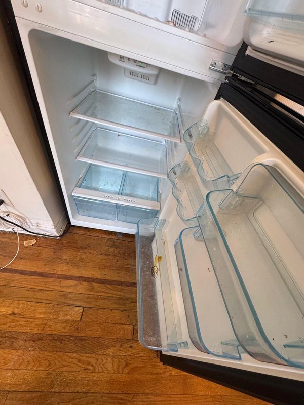 Refrigerator before cleaning